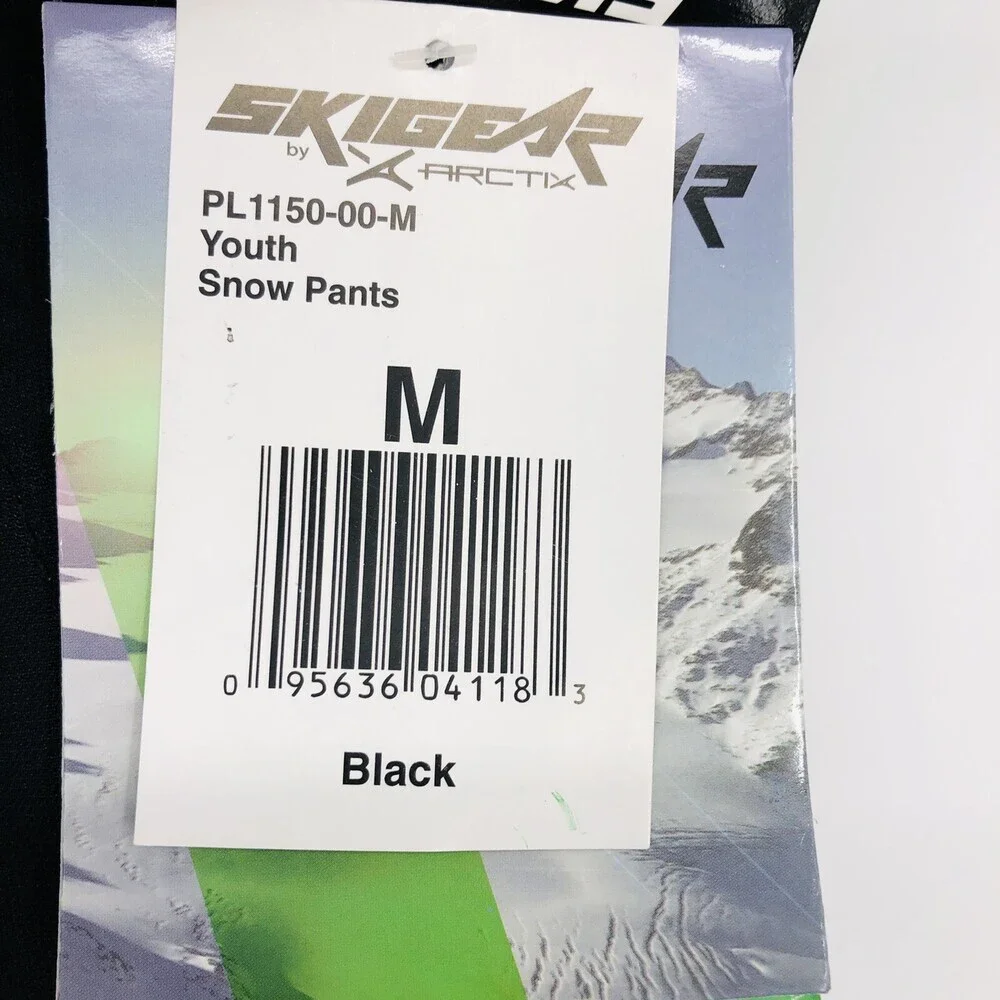 Ski Gear by Arctix Youth Insulated Snow Pants Medium Black Snowboarding Skiing